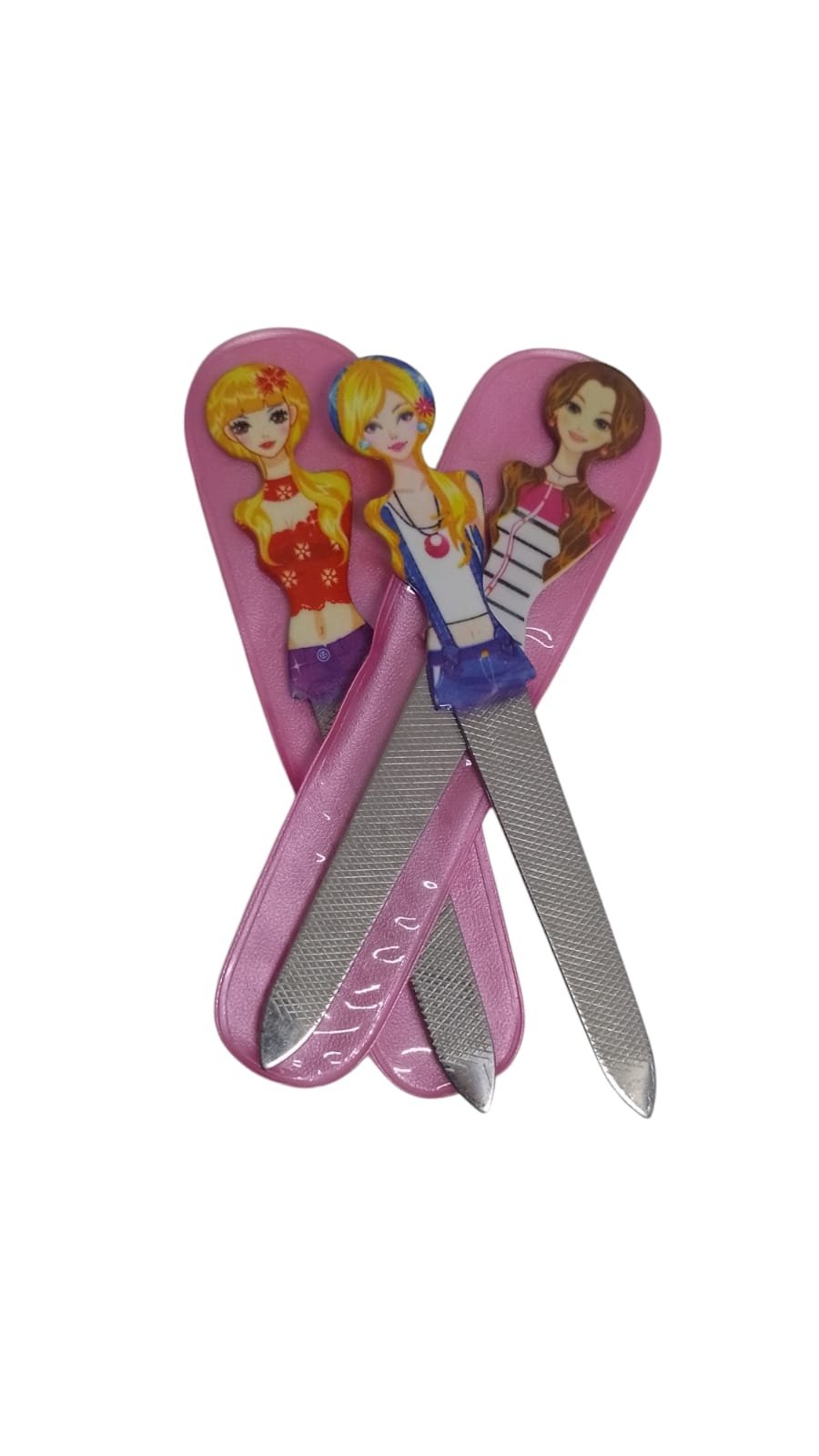 Lima de metal decorada con funda