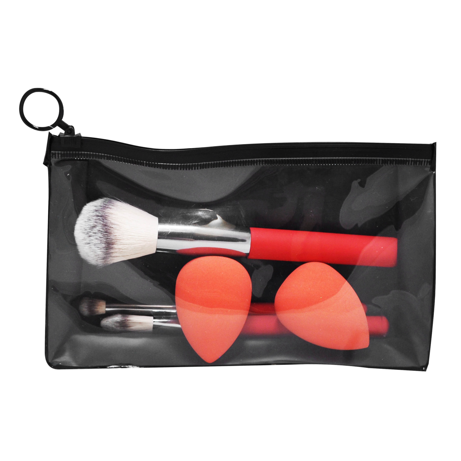 Set Maquillaje Básico (3 Brochas + 2  Cisnes) Rojo P3802