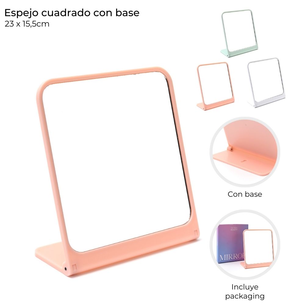 Espejo Cuadrado con Base 23cm x 15,5cm 39010