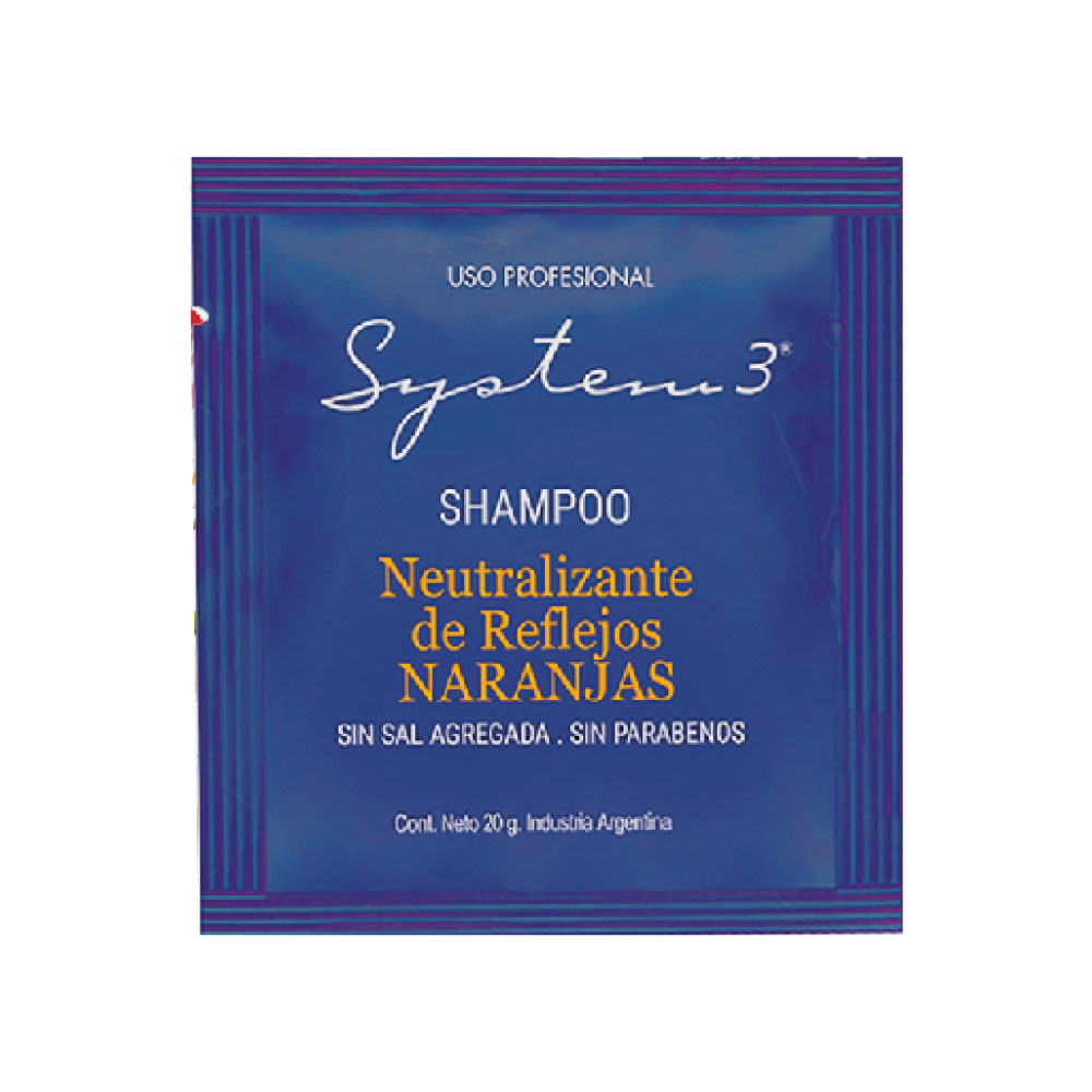 Shampoo neutralizante de reflejos naranjas sachet