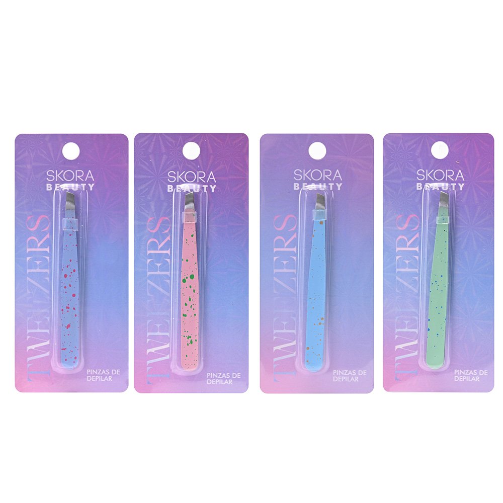 Pinza de Depilar Acero Inoxidable Pastel Blister art 38976
