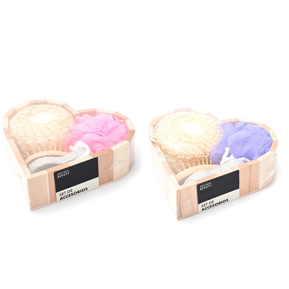 Set de Ducha Canasta Corazón x 4u  44014